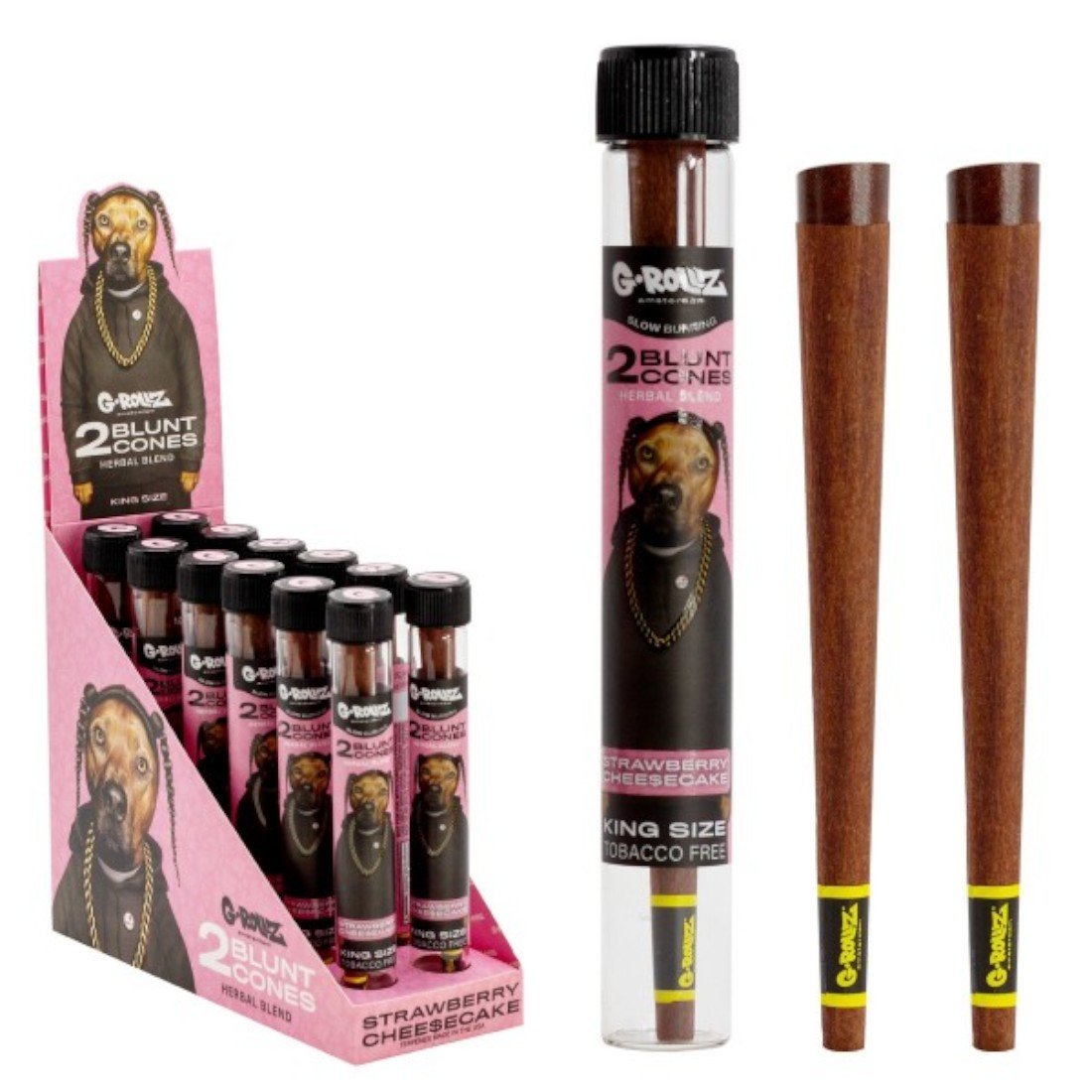 The Dog 2x Terpene-infused Kräuterblunt-Kegel - Strawberry Chee$ecake