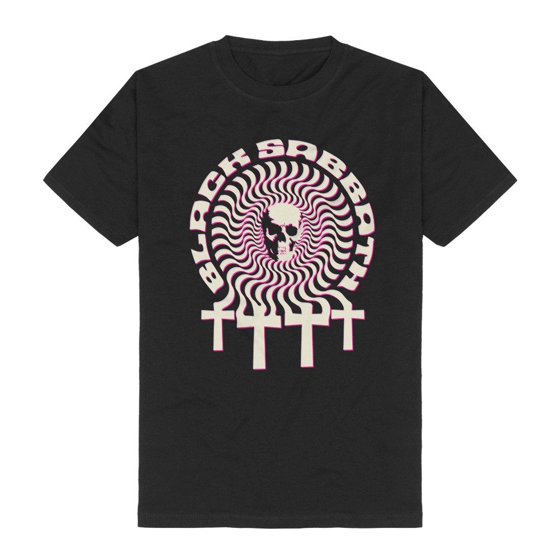 Psychedelic Skull T-Shirt Black-L