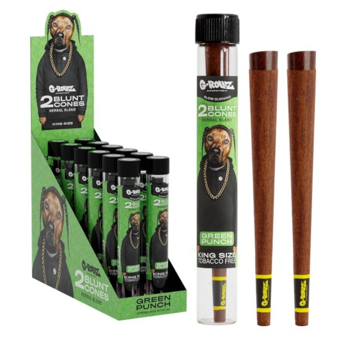 The Dog 2x Terpene-infused Kräuterblunt-Kegel - Green Punch
